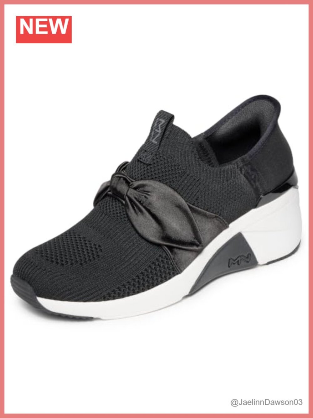Women's Fashion Wedge Sneakers Memory Foam Slip-Ons Low Top 2.5 Heel